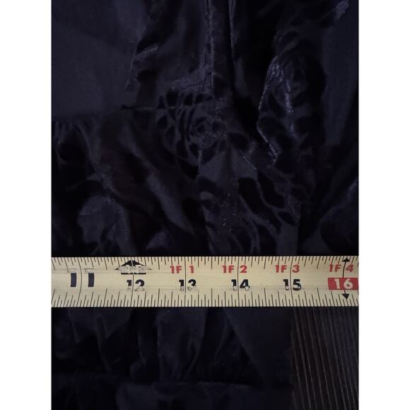 Painted Threads Whimsigoth Fairy Grunge Black Velvet Burnout Top Blouse Size M - Picture 4 of 10